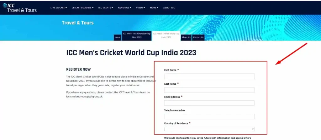 Cricket World Cup 2023 tickets